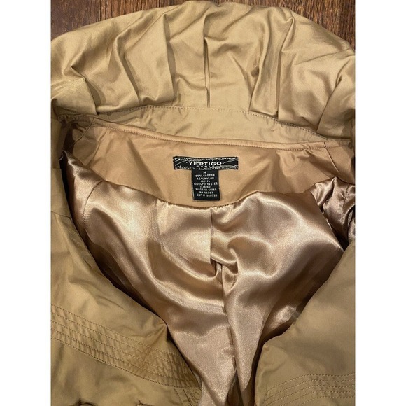 Stylish Tan Women's Coat - Picture 3 of 7